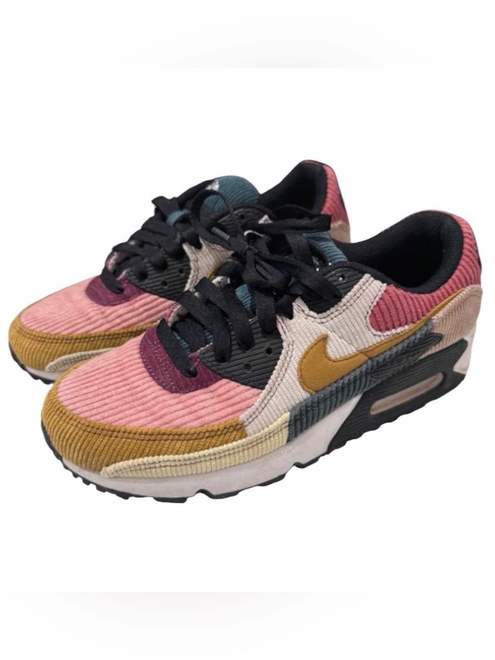 Nike Women's Multicolor Corduroy Air Max 90 Sneakers 7.5